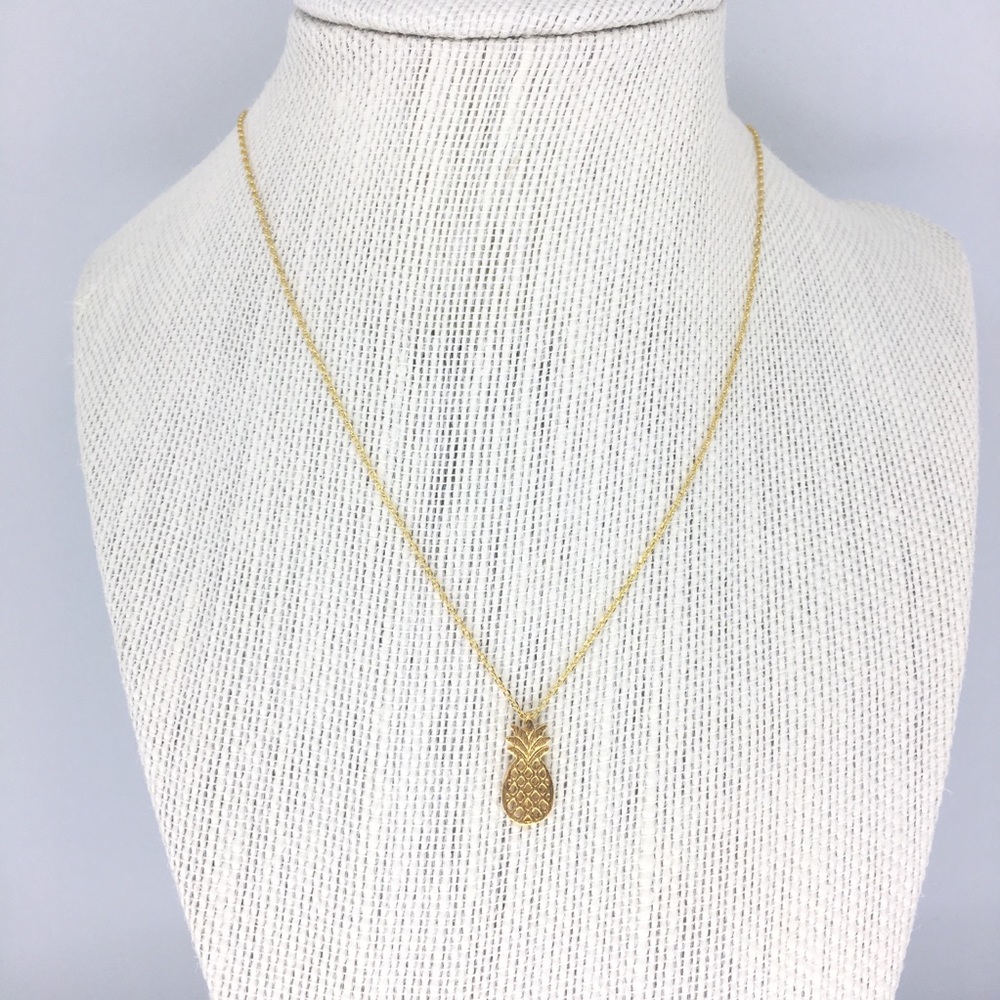 Gold Pineapple Necklace - Picture 4 of 5